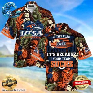 UTSA Roadrunners Summer Beach Hawaiian Shirt This Flag Offends You
