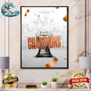 University Of Texas Softball 2024 Big 12 Champions Home Decor Poster Canvas