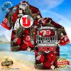 Utah Utes Summer Beach Hawaiian Shirt With Tropical Flower Pattern