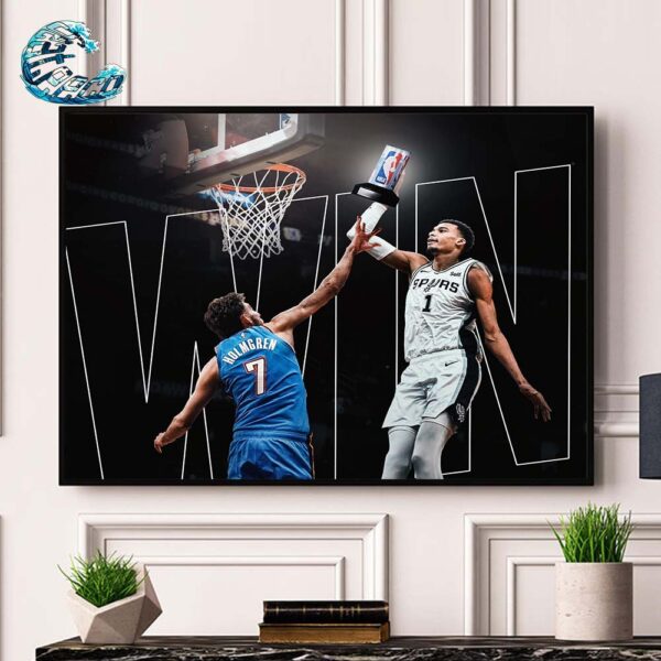 Victor Wembanyama Wins The 2024 Rookie Of The Year Award Wall Decor Poster Canvas