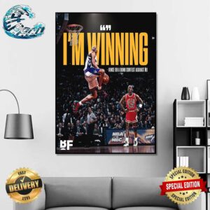 Vince Carter I’m Winning On A Dunk Contest Against Michael Jordan Home Decor Poster Canvas