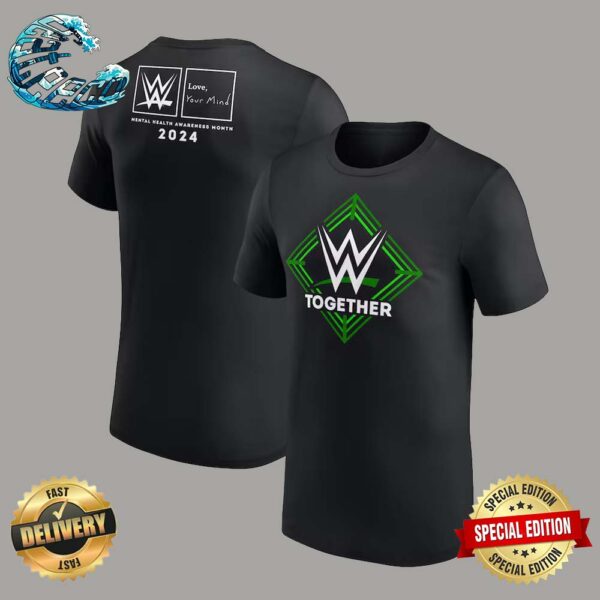 WWE 2024 Mental Health Awareness Together Two Sides Print Unisex T-Shirt