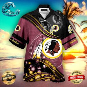 Washington Redskins NFL Hawaiian Shirt Beach Shorts