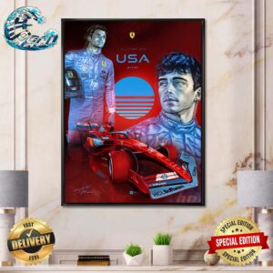 Welcome Carlos Sainz And Charles Leclerc To Miami Grand Prix 2024 Home Decor Poster Canvas