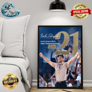 Xander Schauffele 2024 PGA Championship Lowest Score To Par In Major Championship History-21 Home Decor Poster Canvas