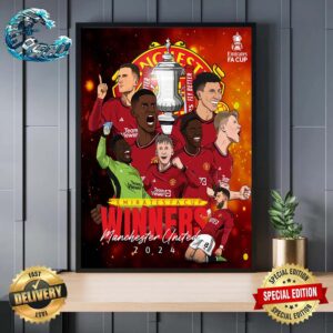 Your 2023-2024 Champions Emirates FA Cup Winners Manchester United Poster Canvas
