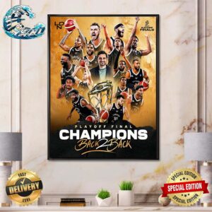 Your 2024 Back 2 Back Playoff Final Champions Are London Lions Wall Decor Poster Canvas