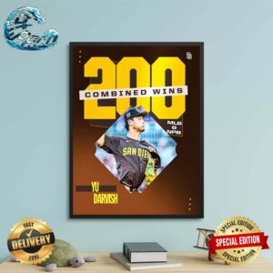 Yu Darvish Joins Elite Company With His 200th Career Win MLB And NPB Combined Hoem Decor Poster Canvas
