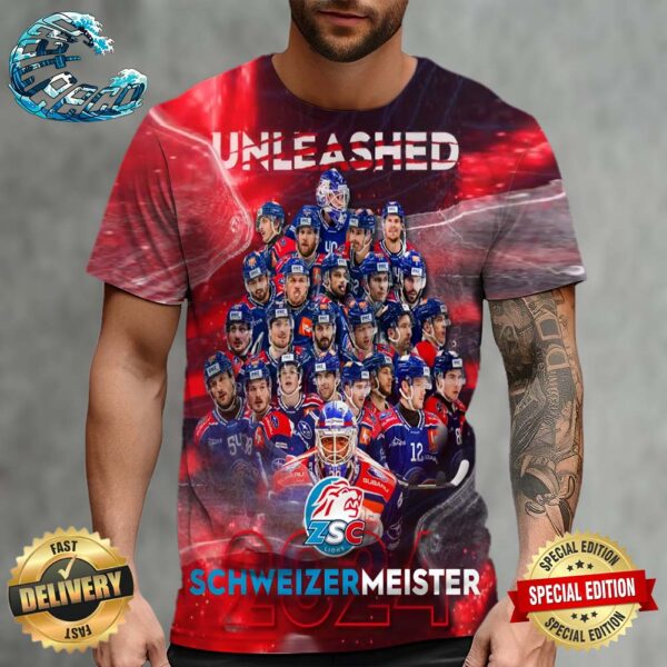 ZSC Lions Schweizer Meister 2024 L10ns Unleashed All Over Print Shirt