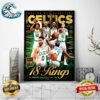 2023-24 NBA Champions Boston Celtics SLAM Presents 18 Rings The Greatest Franchise Of All Time Wall Decor Poster Canvas