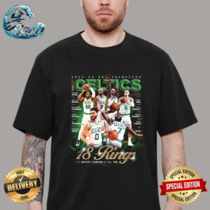 2023-24 NBA Champions Boston Celtics SLAM Presents 18 Rings The Greatest Franchise Of All Time Classic T-Shirt