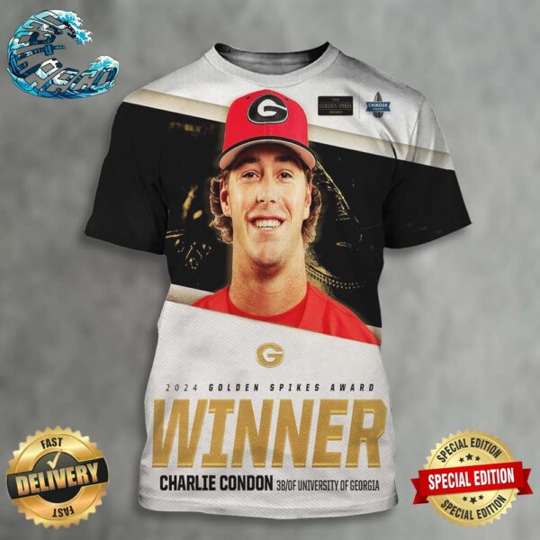 2024 Golden Spikes Award Winner Charlie Condon 3B Of University Of Georgia All Over Print Shirt