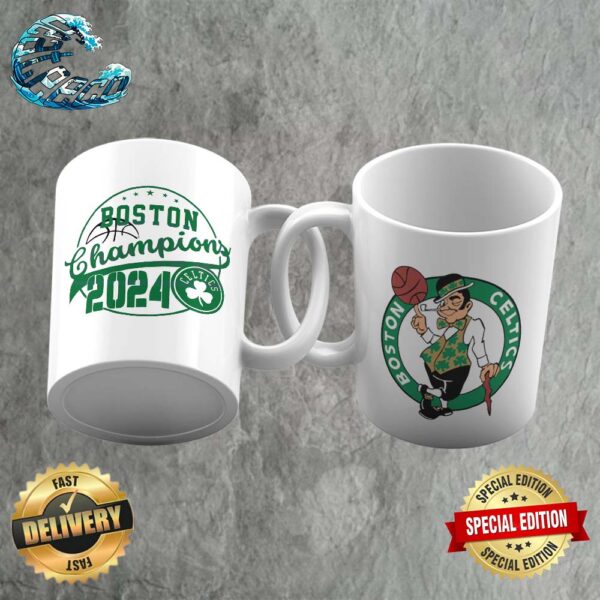 2024 NBA Finals Champions Boston Celtics White Coffee Ceramic Mug