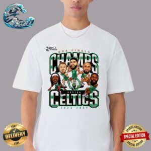 2024 NBA Finals Champions Pull Up Jumper Caricature Boston Celtics Premium T-Shirt