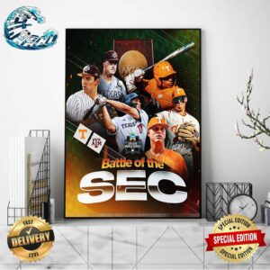 2024 NCAA Division I Men’s College World Series Omaha Tennessee Volunteers Baseball Vs Texas A&M Baseball Battle Of The SEC Poster Canvas
