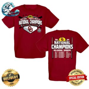 2024 NCAA Softball Women’s College World Series Oklahoma Sooners Champions Schedule Two Sides Print Premium T-Shirt