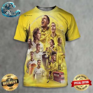 2024 UEFA Champions League Final Matchup Borussia Dortmund vs Real Madird All Over Print Shirt