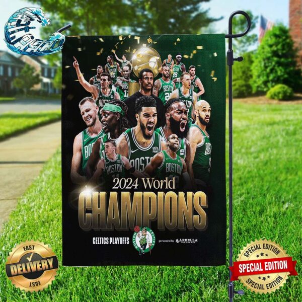 2024 World Champions Boston Celtics NBA Playoffs 2024 Flag