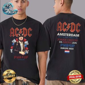 ACDC Amsterdam 2024 Tour Ain’t A Bad Place To Be Johan Cruyff 05 Arena Jun PWR UP Europe 2024 Two Sides Print Classic T-Shirt