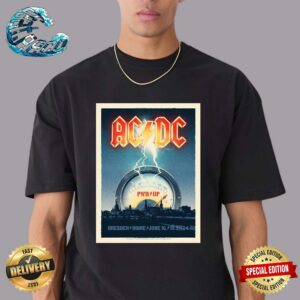 ACDC PWR UP Tour Shows Poster At Rinne  In Dresden Germany On June 16 And 19 2024 Unisex T-Shirt