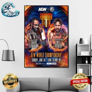 AEW x NJPW x Forbidden Door AEW World Championship Matchup Swerve Strickland Vs Will Ospreay On Sunday June 30 At UBS Arena In Long Island NY Poster Canvas