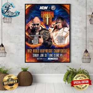 AEW x NJPW x Forbidden Door IWGP World Heavyweight Title Matchup Jon Moxley Vs Tetsuya Naito On Sunday June 30 In Long Island NY Wall Decor Poster Canvas
