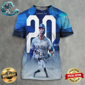 Aaron Judge New York Yankees Is The First To 20 Home Runs All Over Print Shirt