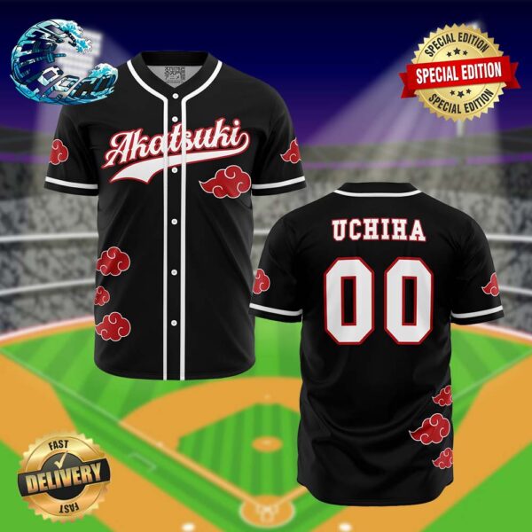 Akatsuki Uchiha Naruto Baseball Jersey