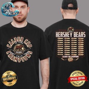 American Hockey League Hershey Bears 2024 Calder Cup Champions Roster Two Sides Print Classic T-Shirt