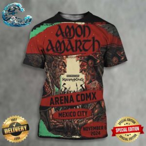 Amon Amarth Vikings Of Mexico Plus Special Guest Kerry King Show At The Arena CDMX In Mexico City On November 6 2024 All Over Print Shirt