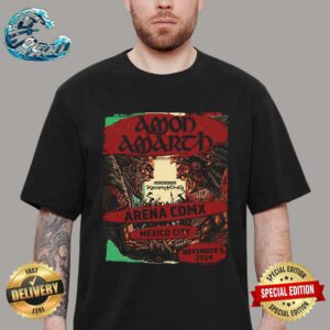 Amon Amarth Vikings Of Mexico Plus Special Guest Kerry King Show At The Arena CDMX In Mexico City On November 6 2024 Unisex T-Shirt