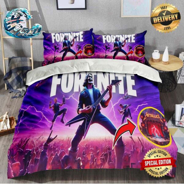 Best Fortnite x Metallica Chapter 5 Season 3 Bedding Set Twin