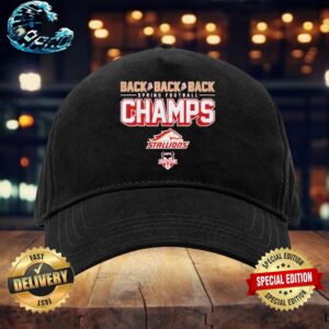 Birmingham Stallions Back-To-Back-To-Back Spring Football Champs UFL Classic Snapback Hat Cap