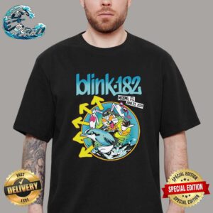 Blink 182 Miami Florida Merch Rabbit Ride The Dolphin Art At Kaseya Center On June 21 2024 Classic T-Shirt