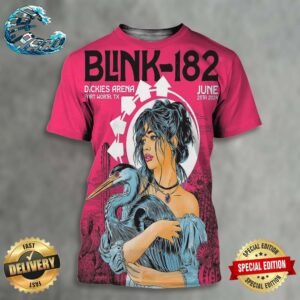 Blink-182 Poster For Tonight Show In Fort Worth Texas At Dickies Arena On June 25th 2024 All Over Print Shirt