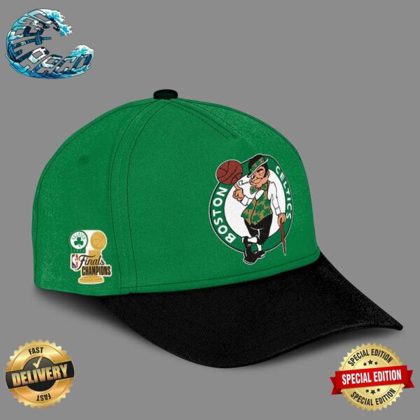 Boston Celtics 2024 NBA Finals Champions Black And Green Classic Cap Hat Snapback