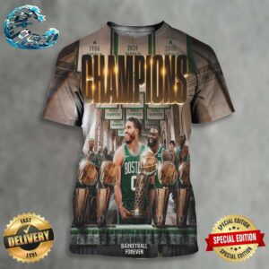 Boston Celtics Defeat The Dallas Mavericks To Win The 2024 NBA Championship Most Banners In NBA History All Over Print Shirt