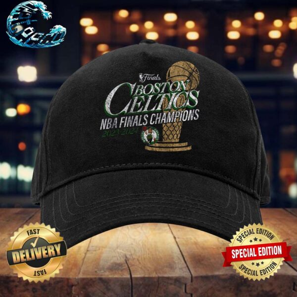 Boston Celtics Fanatics 2024 NBA Finals Champions Fast Break Finish Trophy Classic Cap Snapback Hat