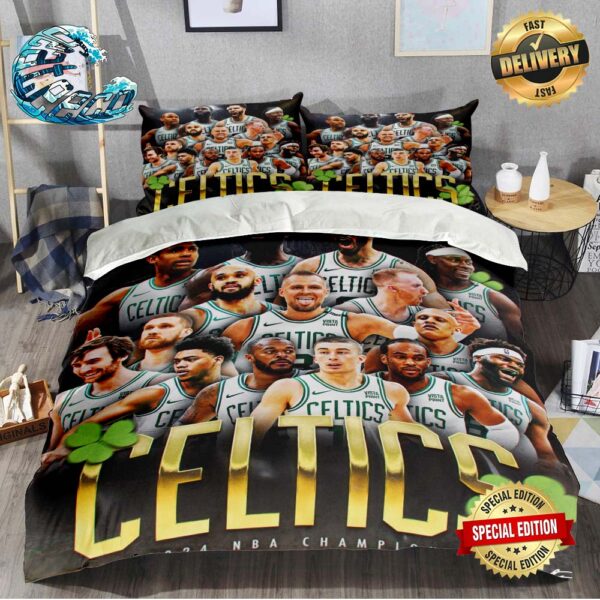 Boston Celtics Most Banners 18 In NBA History 2024 NBA Champions Best Bedding Set