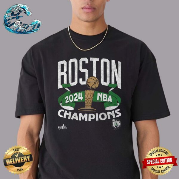 Boston Celtics Stadium Essentials 2024 NBA Finals Champions Intensity Banner Premium T-Shirt