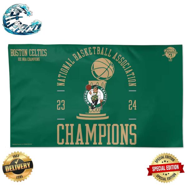 Boston Celtics WinCraft 18-Time NBA Finals Champions Two Sides Flag