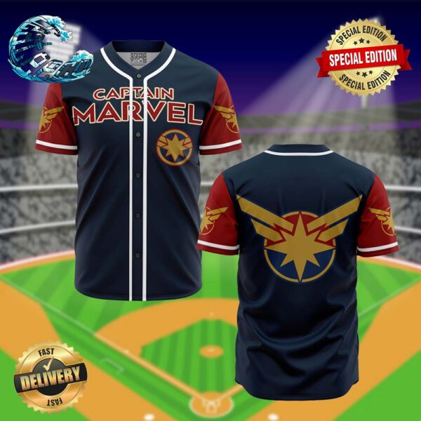 Captain Marvel Marvel Baseball Jersey