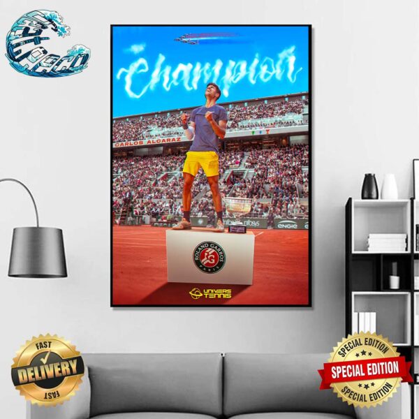 Carlos Alcaraz Bat Alexander Zverev à Roland Garros Et Décroche Son 3e Titre En Majeur à 21 ans Poster Canvas