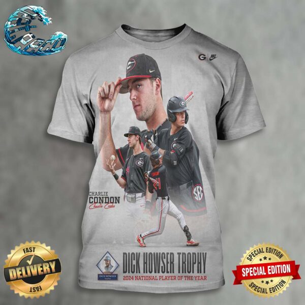 Charlie Condon Georgia Baseball Dick Howser Trophy 2024 National Player Of The Year All Over Print Shirt