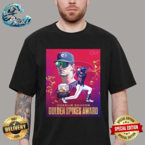 Charlie Condon Is The First Player In Georgia Baseball History To Win The Golden Spikes Award Vintage T-Shirt