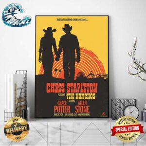 Chris Stapleton Limited Editon Posters For June 26 2024 At Hollywood Bowl In Los Angeles CA Designed By Natemoonlife Poster Canvas