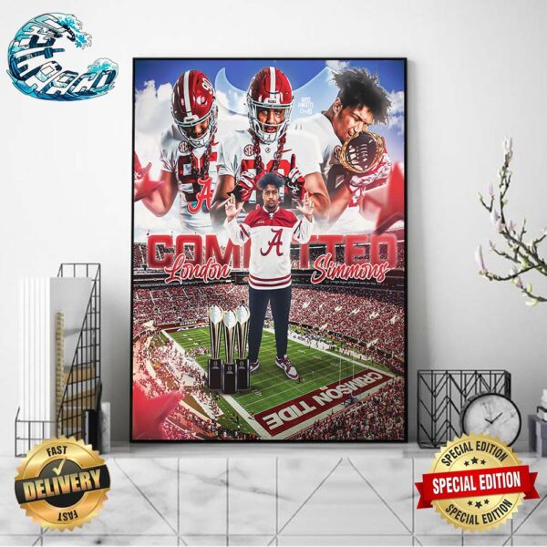 Class Of 2025 DL London Simmons Has Committed To Alabama Crimson Tide Home Decor Poster Canvas
