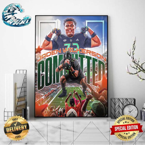 Class Of 2025 OT Jaden Wilkerson Has Committed To Miami Hurricanes Home Decor Poster Canvas