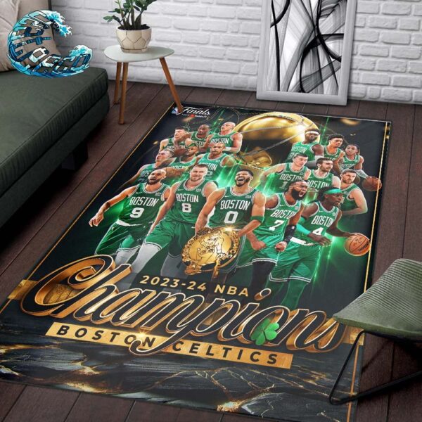 Congrats Boston Celtics Are The 2023-24 NBA Champions Rug Home Decor