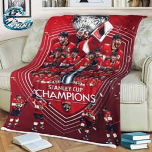 Congrats Florida Panthers Champions 2024 NHL Stanley Cup Fleece Blanket